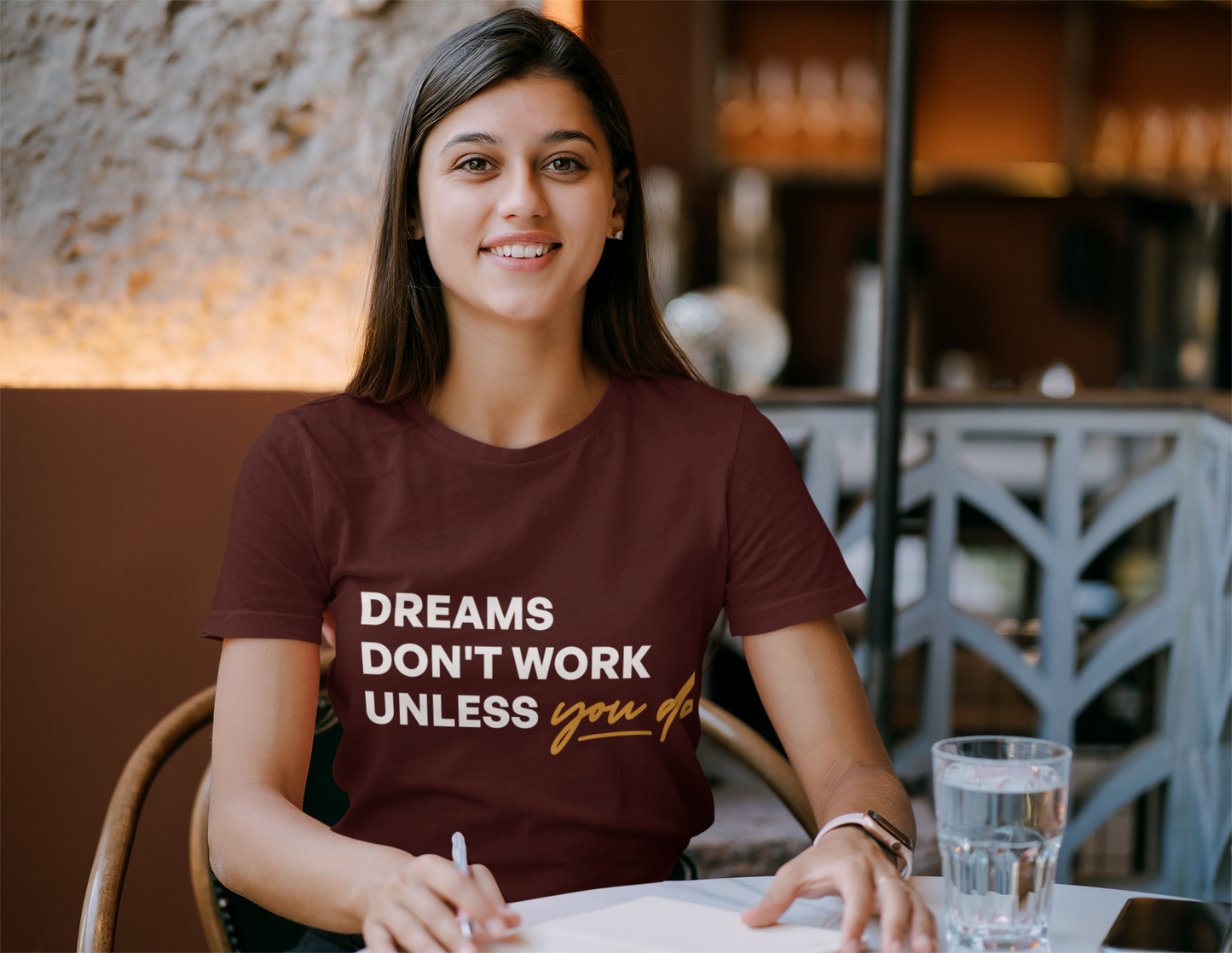Dreams Don’t Work Unless You Do Unisex Supima Motivational T-Shirt