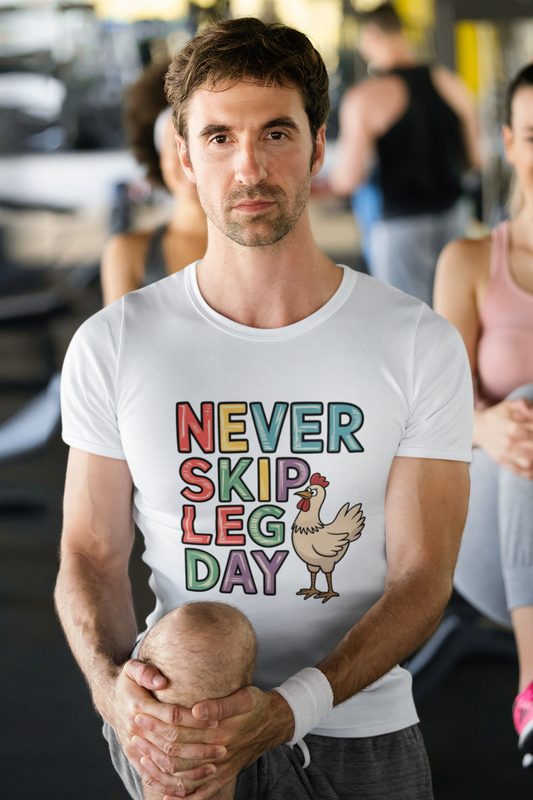 Never Skip Leg Day Unisex Supima T-Shirt