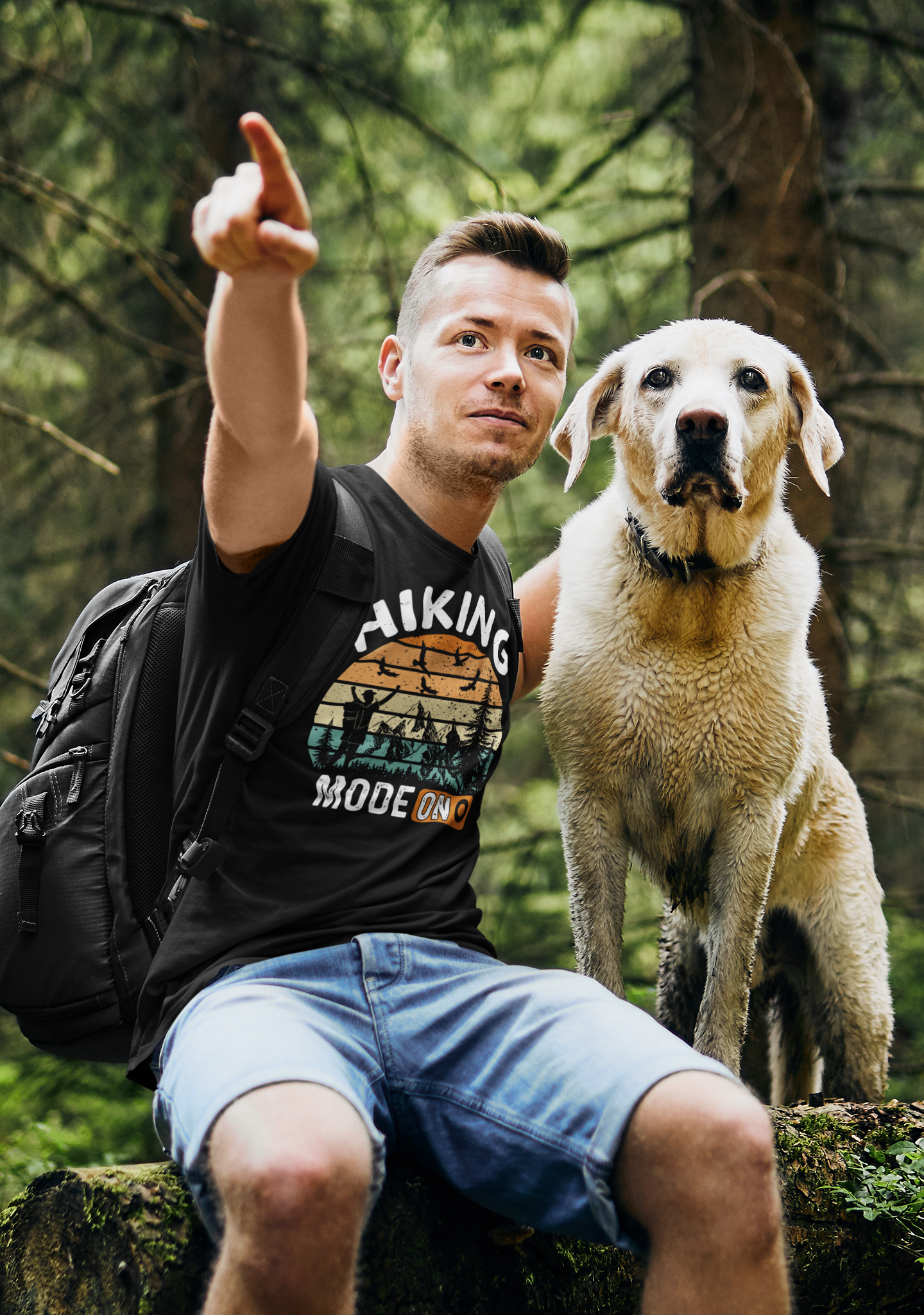 Hiking Mode On – Adventure Outdoor Unisex Classic Crew T-Shirt