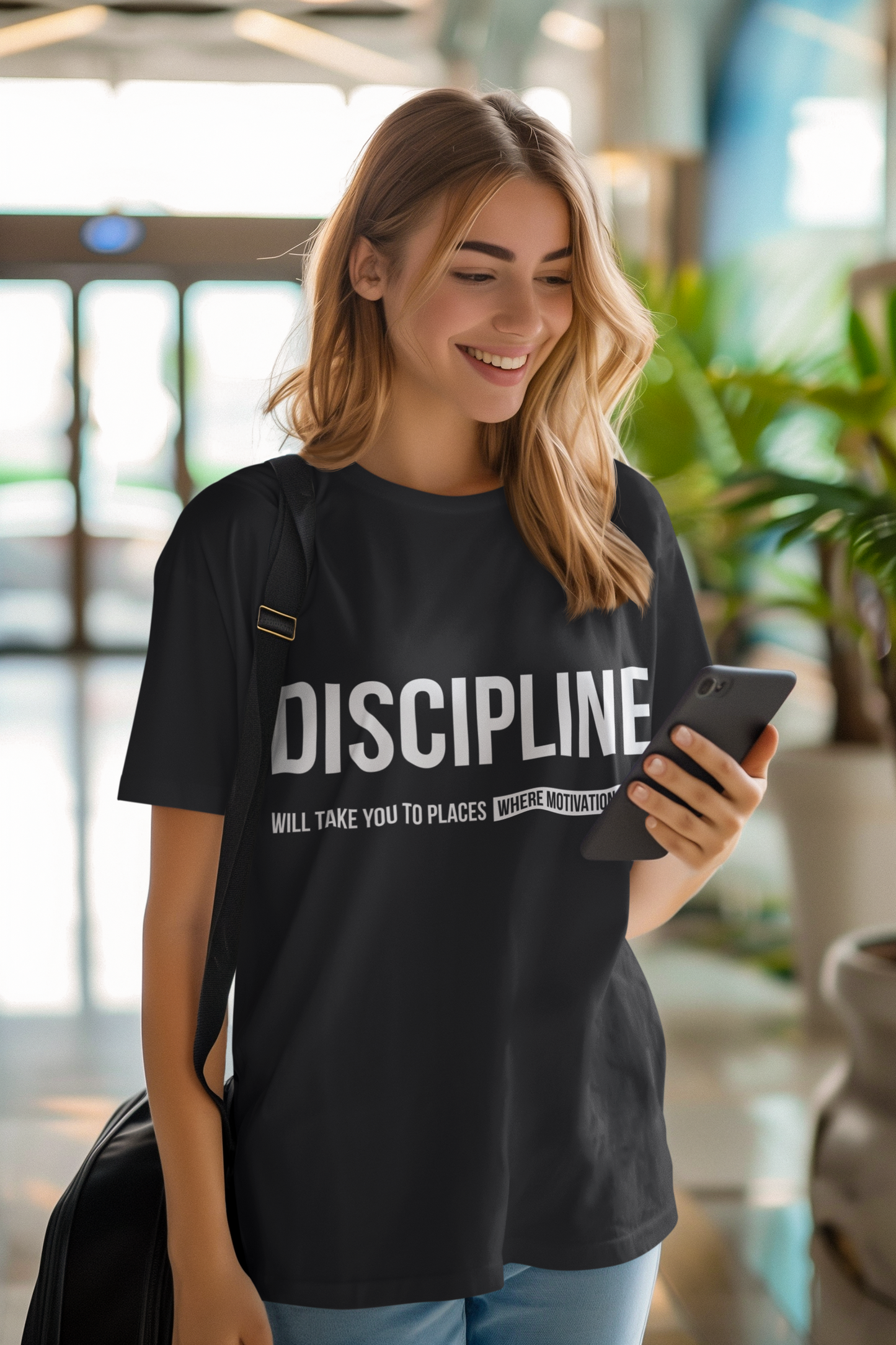 Discipline Over Motivation Unisex Supima Motivational T-Shirt