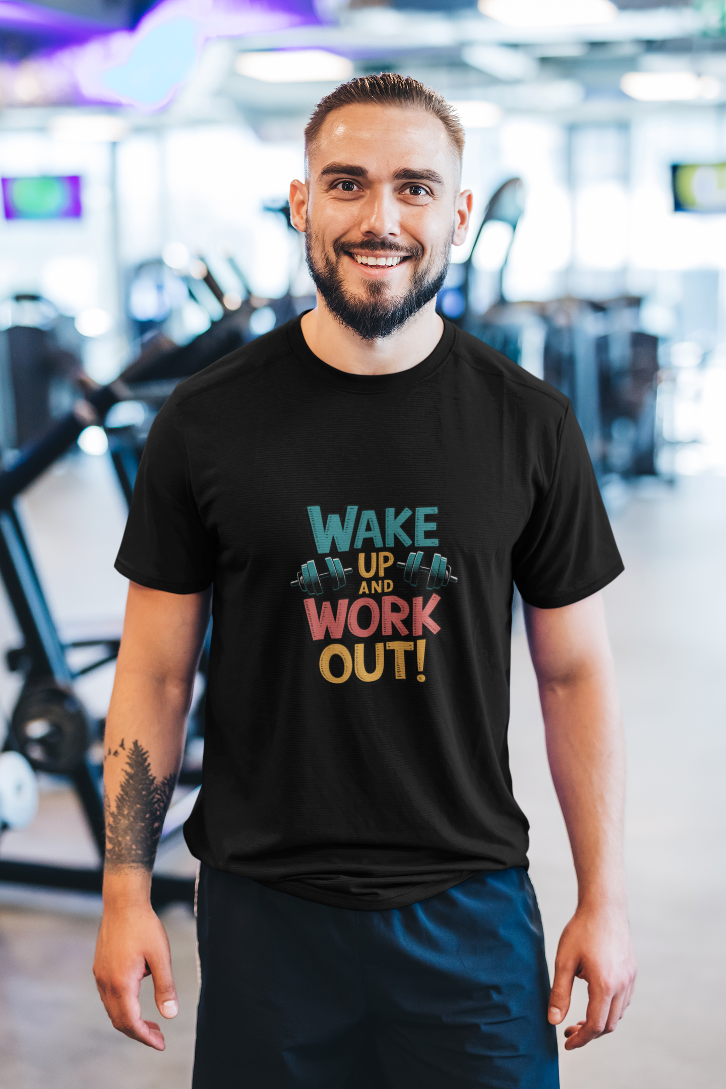 Wake Up And Work Out Unisex Stretch T-shirt