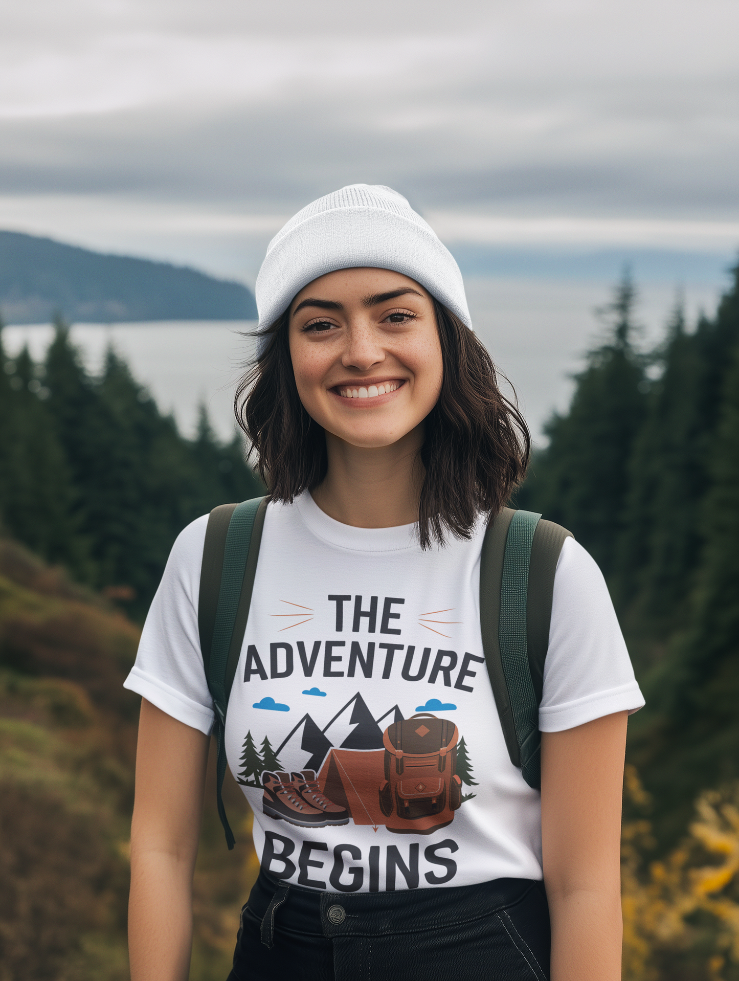 The Adventure  Begins Unisex Supima T-Shirt
