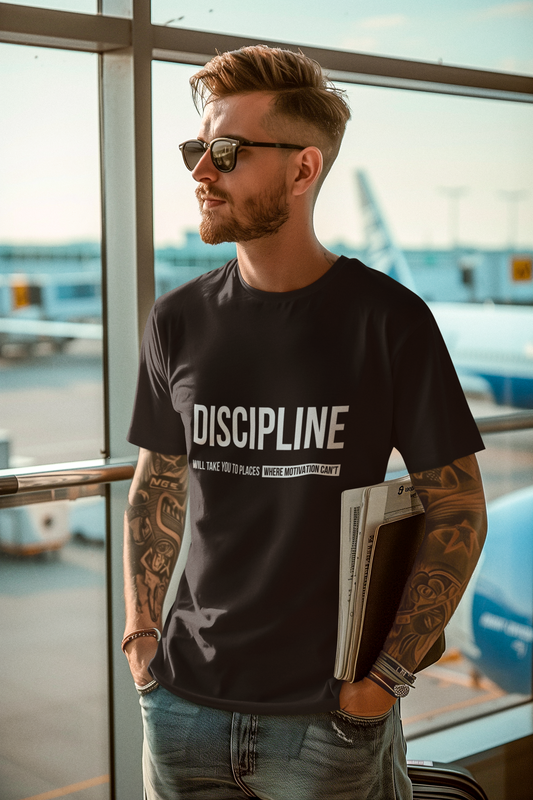 Discipline Over Motivation Unisex Supima Motivational T-Shirt