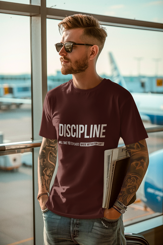 Discipline Over Motivation Unisex Supima Motivational T-Shirt