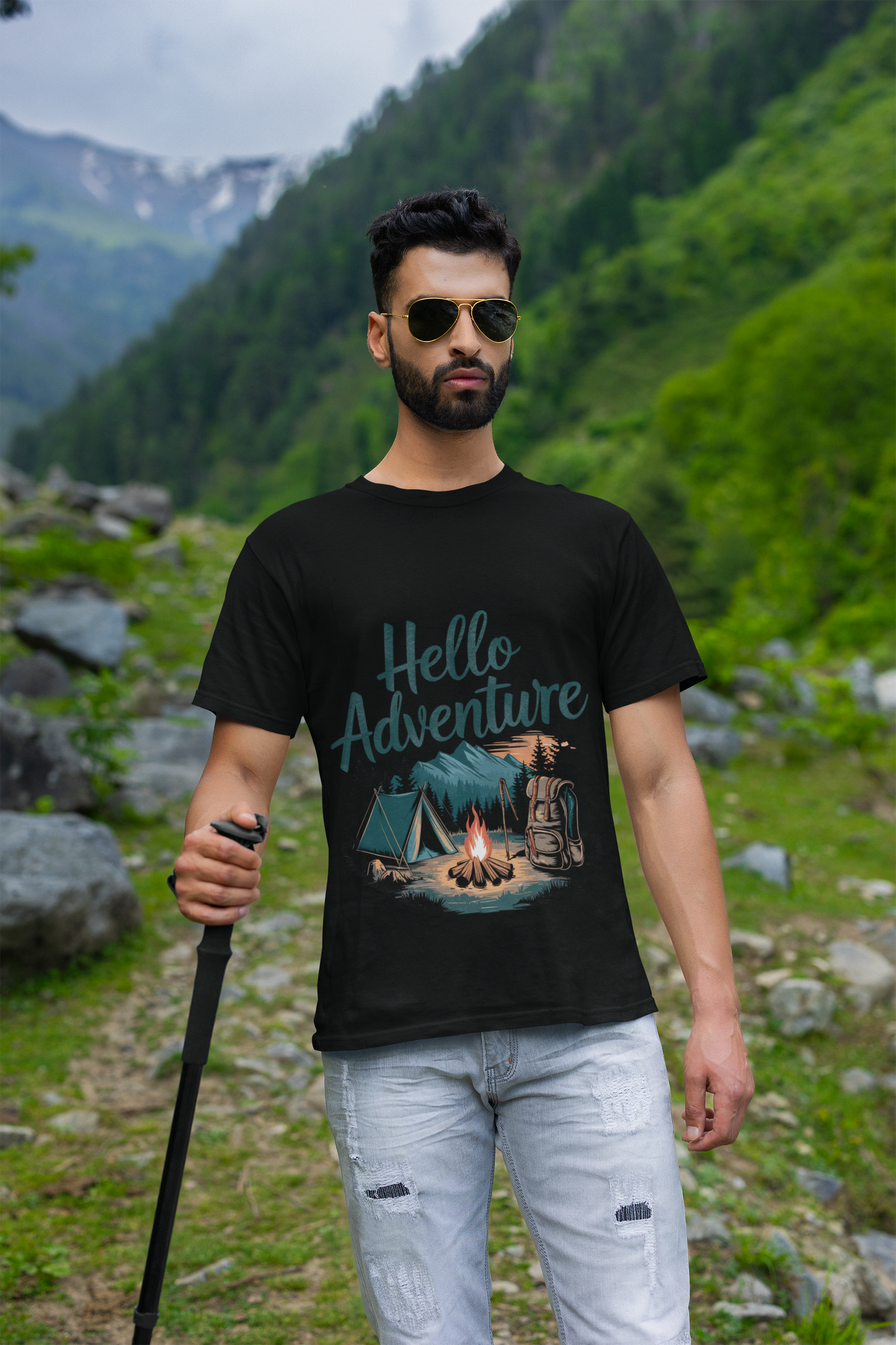 Hello Adventure Unisex Supima T-Shirt