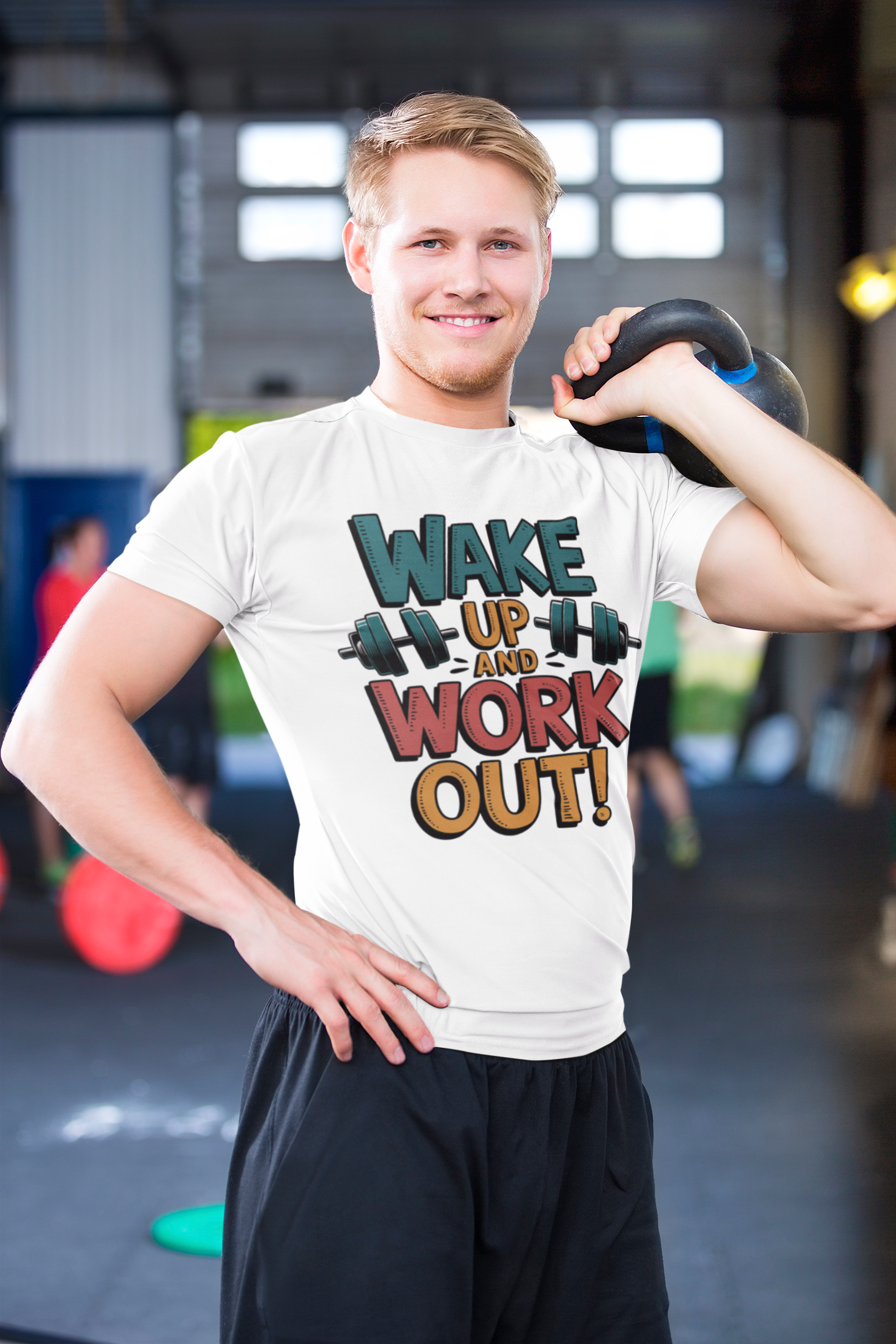 Wake Up And Work Out Unisex Stretch T-shirt
