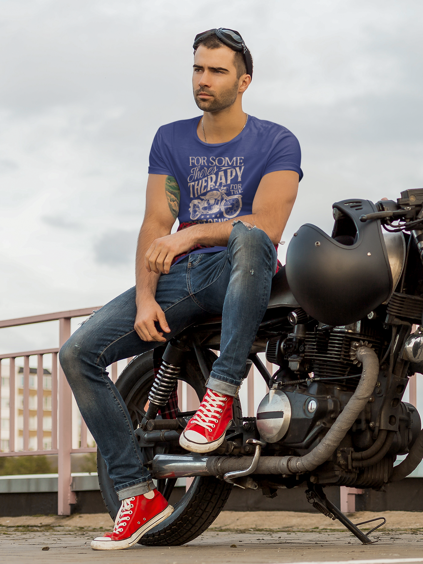 For Some There’s Therapy, For Others There Are Motorcycles Unisex Classic Crew T-Shirt