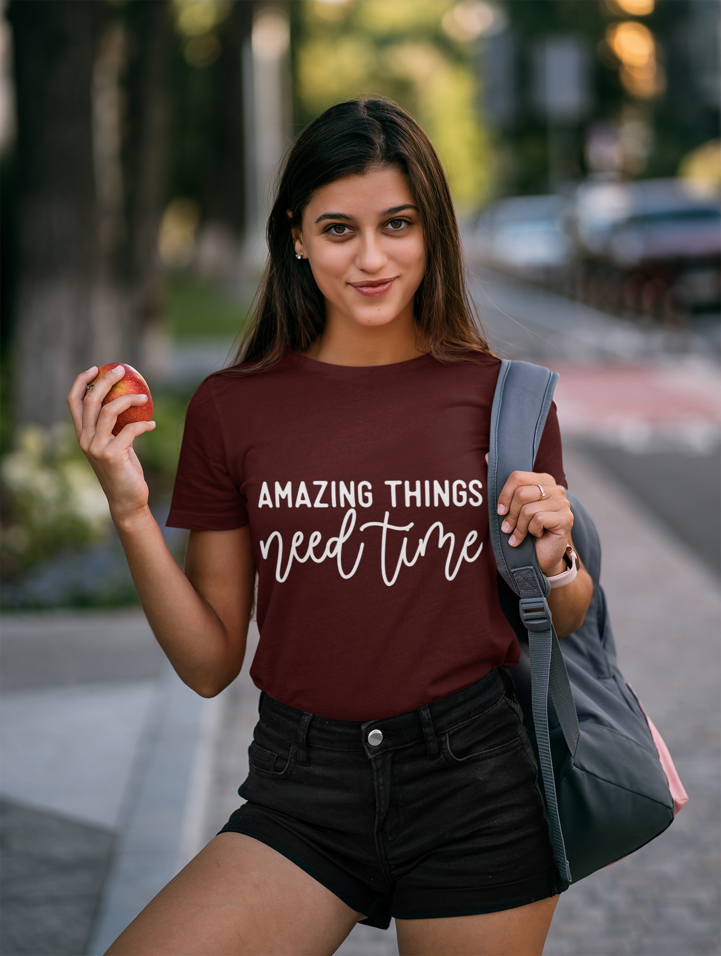 Amazing Things Need Time Unisex Supima Motivational T-Shirt